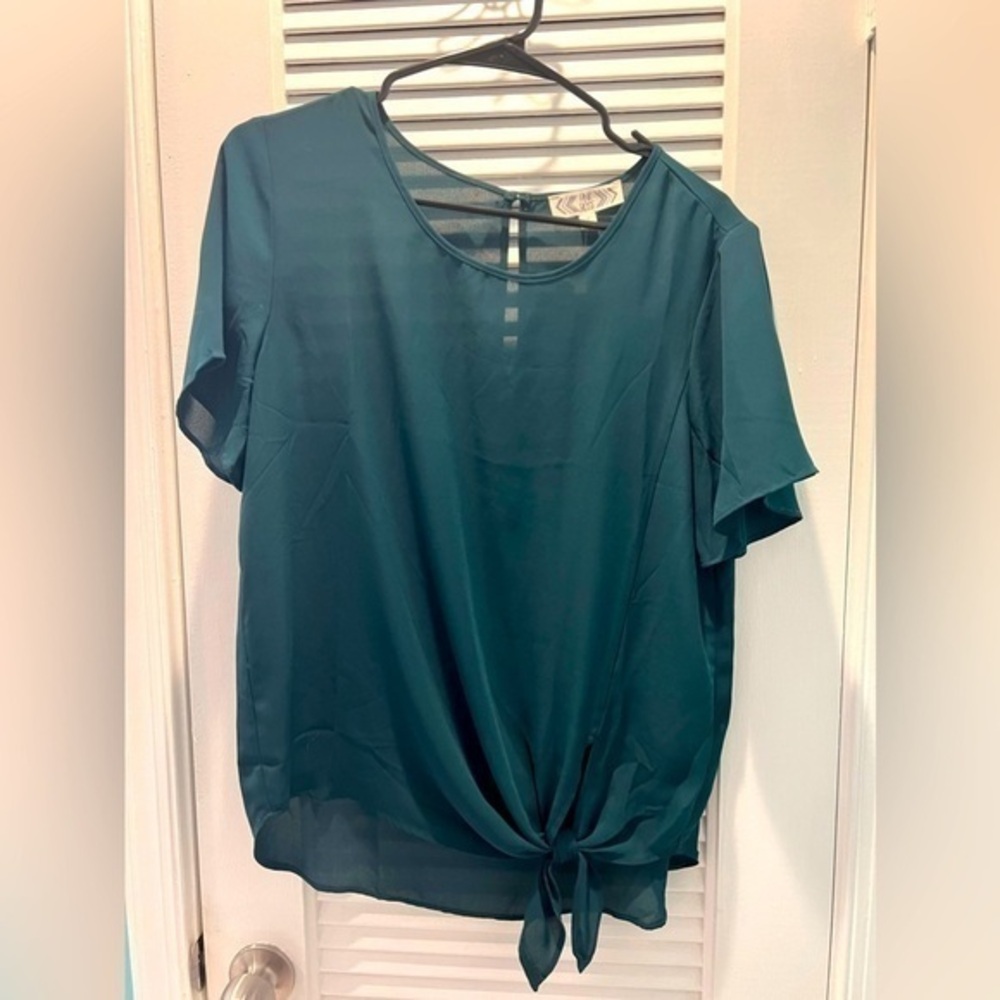 NWT Sheer green women’s top